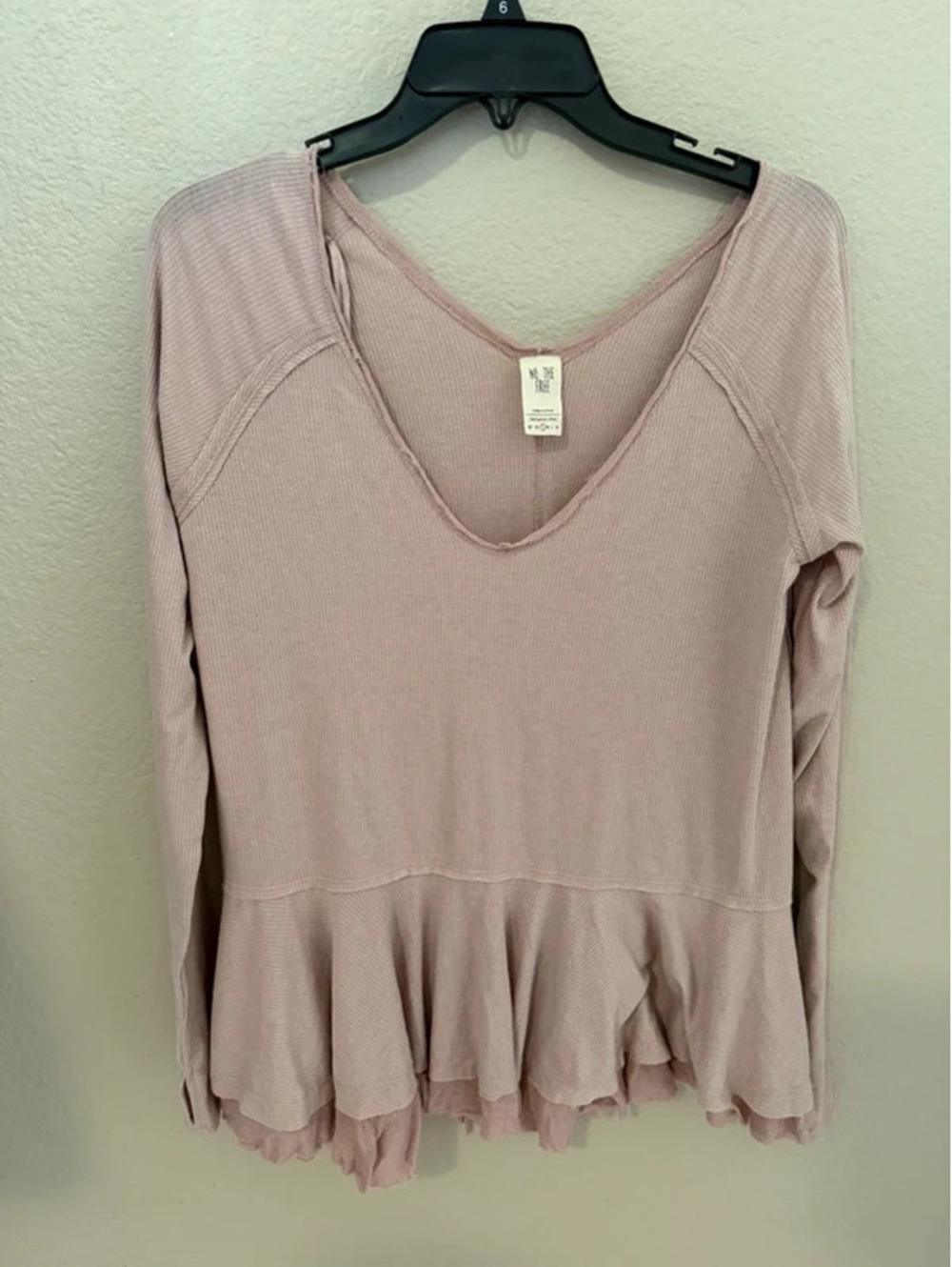 We The Free Free People Tangerine long sleeve shirt small
